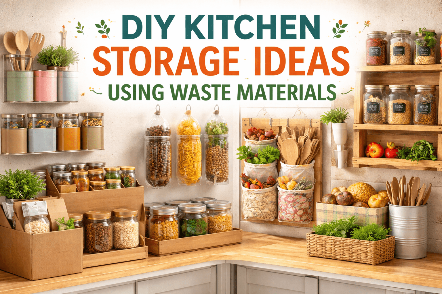 Read more about the article DIY Kitchen Storage Ideas Using Waste Materials
